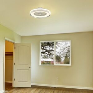 Ανεμιστήρας οροφής LED 45W 3 σε 1 λευκό σώμα-γκρι δαχτυλίδι 7 πτερυγίων με ρύθμιση μέσω RF control V-TAC – 217935