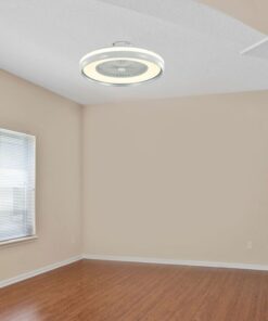 Ανεμιστήρας οροφής LED 45W 3 σε 1 λευκό σώμα-γκρι δαχτυλίδι 7 πτερυγίων με ρύθμιση μέσω RF control V-TAC – 217935