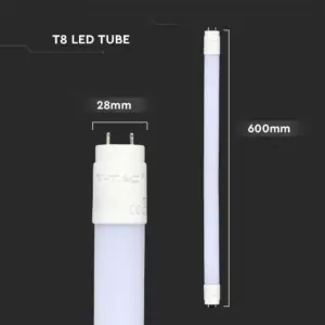 LED Λάμπα T8 G13 60cm 7.5W V-TAC Samsung Chip Rotable 850lm 160° Φυσικό   4000K – 21686