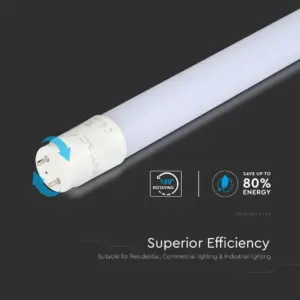 LED Λάμπα T8 G13 60cm 7.5W V-TAC Samsung Chip Rotable 850lm 160° Φυσικό   4000K – 21686