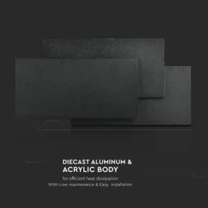 LED Φωτιστικό Απλίκα 11W V-TAC Ορθογώνιο Μαύρο Θερμό 3000Κ – 218204