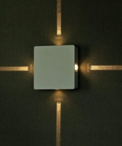 LED απλίκα 4W τετράγωνη 4000K φυσικό λευκό με λευκό σώμα IP65 V-TAC – 218210