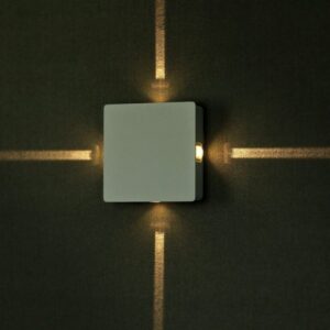 LED απλίκα 4W τετράγωνη 4000K φυσικό λευκό με λευκό σώμα IP65 V-TAC – 218210