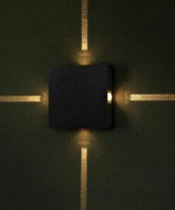 LED απλίκα 4W τετράγωνη αρχιτεκτονικού φωτισμού 3000K θερμό λευκό μαύρο σώμα V-TAC – 218211