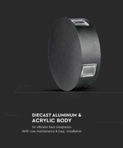 Φωτιστικό Τοίχου Αρχιτεκτονικού Φωτισμού 4W LED Μαύρο 3000K IP65 V-TAC – 218215