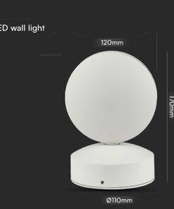 Φωτιστικό Τοίχου Αρχιτεκτονικό με Δέσμη 7W LED Λευκό σώμα 3000K IP65 V-TAC – 218217