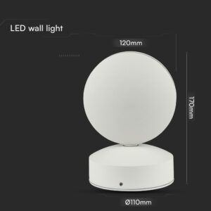 Φωτιστικό Τοίχου Αρχιτεκτονικό με Δέσμη 7W LED Λευκό σώμα 3000K IP65 V-TAC – 218217