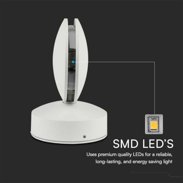 Φωτιστικό Τοίχου Αρχιτεκτονικό με Δέσμη 7W LED Λευκό σώμα 3000K IP65 V-TAC – 218217