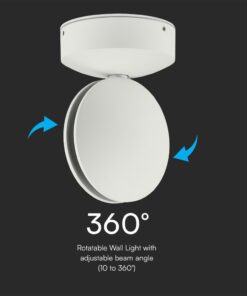 Φωτιστικό Τοίχου Αρχιτεκτονικό με Δέσμη 7W LED Λευκό σώμα 3000K IP65 V-TAC – 218217