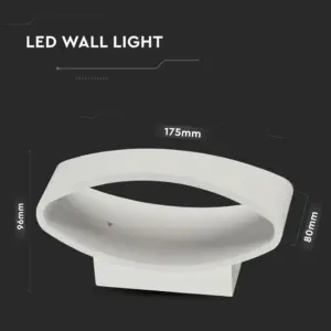 LED Απλίκα 5W Up-Down Αρχιτεκτονικού Φωτισμού Λευκό Σώμα 4000K Φυσικό  V-TAC – 218232