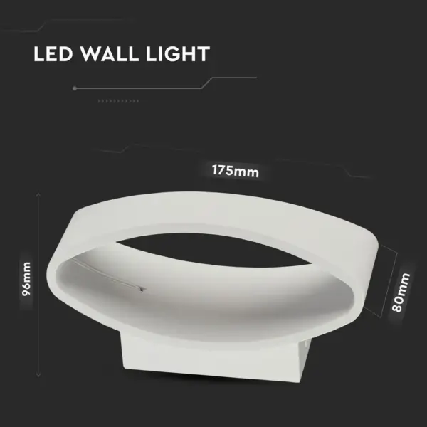 LED Απλίκα 5W Up-Down Αρχιτεκτονικού Φωτισμού Λευκό Σώμα 4000K Φυσικό  V-TAC – 218232
