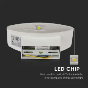 LED Απλίκα 5W Up-Down Αρχιτεκτονικού Φωτισμού Λευκό Σώμα 4000K Φυσικό  V-TAC – 218232