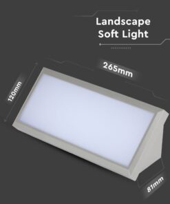 LED Φωτιστικό Απλίκα Γωνία 12W V-TAC Γκρι IP65 Θερμό 3000Κ – 218233