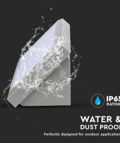 LED Φωτιστικό Απλίκα Γωνία 12W V-TAC Γκρι IP65 Θερμό 3000Κ – 218233