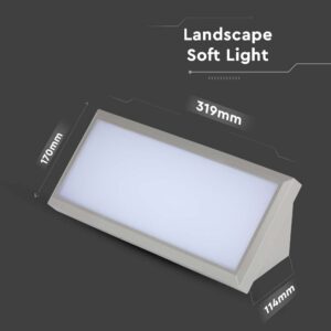 LED Φωτιστικό Απλίκα Γωνία 20W V-TAC Γκρι IP65 Θερμό 3000Κ – 218236