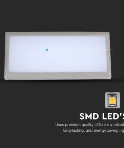 LED Φωτιστικό Απλίκα Γωνία 20W V-TAC Γκρι IP65 Θερμό 3000Κ – 218236