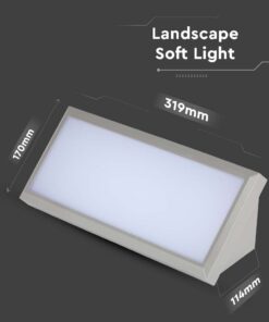 Aπλίκα Τοίχου γωνία LED 20W 6400K IP65 Γκρι Χρώματος V-TAC – 8238