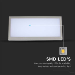 Aπλίκα Τοίχου γωνία LED 20W 6400K IP65 Γκρι Χρώματος V-TAC – 8238