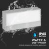 LED Φωτιστικό Απλίκα Up-Down 9W V-TAC Γκρι IP65 Θερμό 3000Κ – 218239