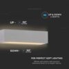 LED Φωτιστικό Απλίκα Up-Down 9W V-TAC Γκρι IP65 Θερμό 3000Κ – 218239