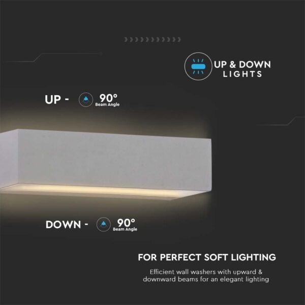 LED Φωτιστικό Απλίκα Up-Down 9W V-TAC Γκρι IP65 Θερμό 3000Κ – 218239