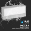 LED Φωτιστικό Απλίκα Up-Down 12W V-TAC Γκρι Αδιάβροχο IP65 Θερμό 3000Κ – 218242