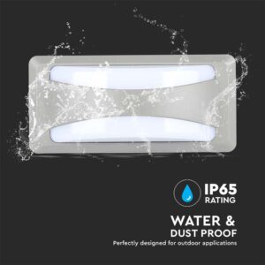 LED Φωτιστικό Απλίκα 12W V-TAC Γκρι Αδιάβροχο IP65 Φυσικό 4000K – 218246
