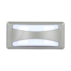LED Φωτιστικό Απλίκα 12W V-TAC Γκρι Αδιάβροχο IP65 Ψυχρό 6400K – 218247