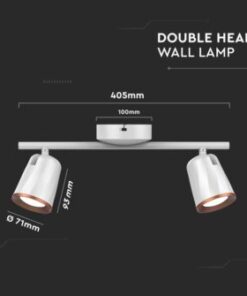 LED επιτοίχιο/οροφής φωτιστικό 12W 3000K θερμό λευκό με λευκό σώμα V-TAC – 218254