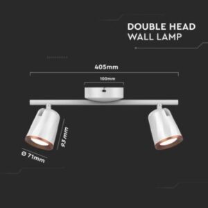 LED επιτοίχιο/οροφής φωτιστικό 12W 3000K θερμό λευκό με λευκό σώμα V-TAC – 218254