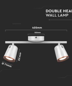 LED επιτοίχιο/οροφής φωτιστικό 12W 4000K φυσικό λευκό με λευκό σώμα V-TAC – 218256