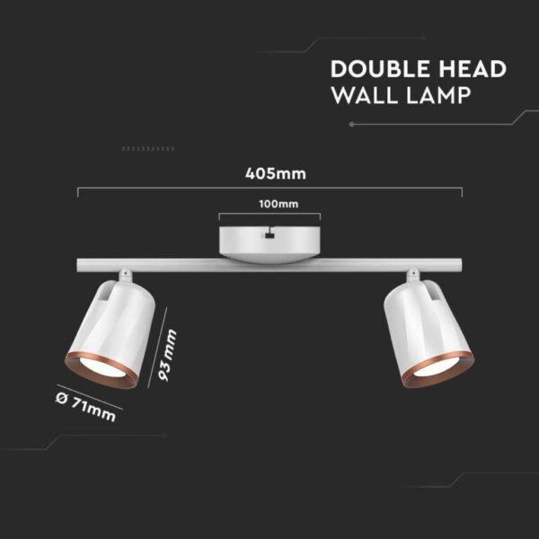 LED επιτοίχιο/οροφής φωτιστικό 12W 4000K φυσικό λευκό με λευκό σώμα V-TAC – 218256