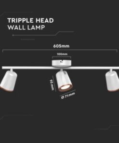 LED επιτοίχιο/οροφής φωτιστικό 18W 3000K θερμό λευκό με λευκό σώμα V-TAC – 218258