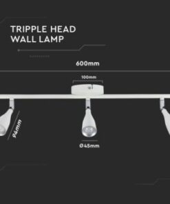 LED επιτοίχιο/οροφής φωτιστικό 13.5W 4000K φυσικό λευκό με λευκό σώμα V-TAC – 218272