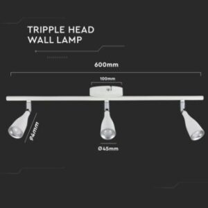 LED επιτοίχιο/οροφής φωτιστικό 13.5W 4000K φυσικό λευκό με λευκό σώμα V-TAC – 218272