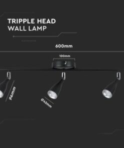 LED επιτοίχιο/οροφής φωτιστικό 13.5W 4000K φυσικό λευκό με μαύρο σώμα V-TAC – 218273