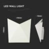 LED απλίκα 5W αρχιτεκτονικού φωτισμού 3000K θερμό λευκό με λευκό σώμα V-TAC – 218280