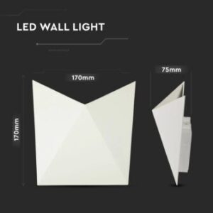 LED απλίκα 5W αρχιτεκτονικού φωτισμού 3000K θερμό λευκό με λευκό σώμα V-TAC – 218280