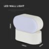 LED απλίκα 5W αρχιτεκτονικού φωτισμού 4000K φυσικό λευκό λευκό σώμα περιστρεφόμενο V-TAC – 218287