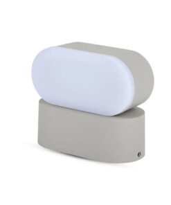 LED απλίκα 5W αρχιτεκτονικού φωτισμού 4000K φυσικό λευκό γκρι σώμα περιστρεφόμενο V-TAC – 218291