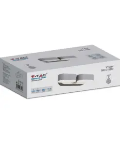 Φωτιστικό Τοίχου Περιστρεφόμενο 10W V-TAC Γκρι Αδιάβροχο IP65 Φυσικό 4000Κ – 218292