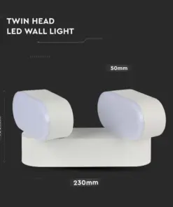 Φωτιστικό Τοίχου Περιστρεφόμενο 10W V-TAC Γκρι Αδιάβροχο IP65 Φυσικό 4000Κ – 218292