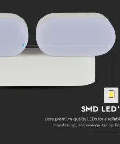 Φωτιστικό Τοίχου Περιστρεφόμενο 10W V-TAC Γκρι Αδιάβροχο IP65 Φυσικό 4000Κ – 218292