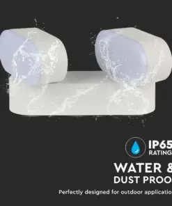 Φωτιστικό Τοίχου Περιστρεφόμενο 10W V-TAC Γκρι Αδιάβροχο IP65 Φυσικό 4000Κ – 218292