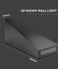 LED Φωτιστικό Τοίχου 4W V-TAC Μαύρο Αδιάβροχο IP65 Φυσικό 4000Κ – 218298