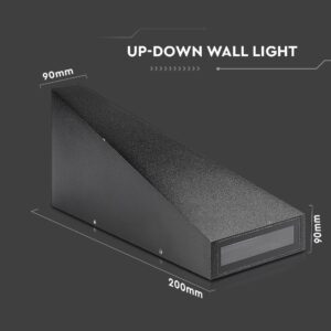 LED Φωτιστικό Τοίχου 4W V-TAC Μαύρο Αδιάβροχο IP65 Φυσικό 4000Κ – 218298