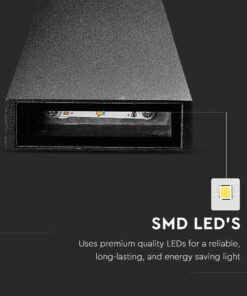 LED Φωτιστικό Τοίχου 4W V-TAC Μαύρο Αδιάβροχο IP65 Φυσικό 4000Κ – 218298