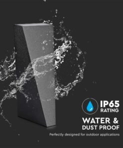 LED Φωτιστικό Τοίχου 4W V-TAC Μαύρο Αδιάβροχο IP65 Φυσικό 4000Κ – 218298