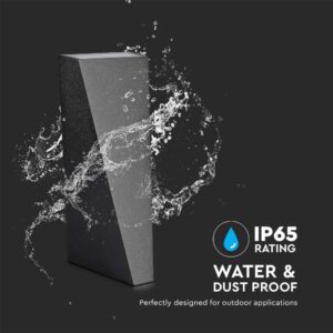 LED Φωτιστικό Τοίχου 4W V-TAC Μαύρο Αδιάβροχο IP65 Φυσικό 4000Κ – 218298