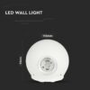 LED απλίκα 6W αρχιτεκτονικού φωτισμού 4000K φυσικό λευκό λευκό σώμα στρογγυλό V-TAC – 218302